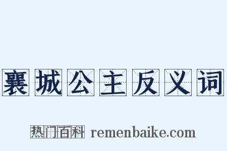 襄城公主反义词是什么意思的图片